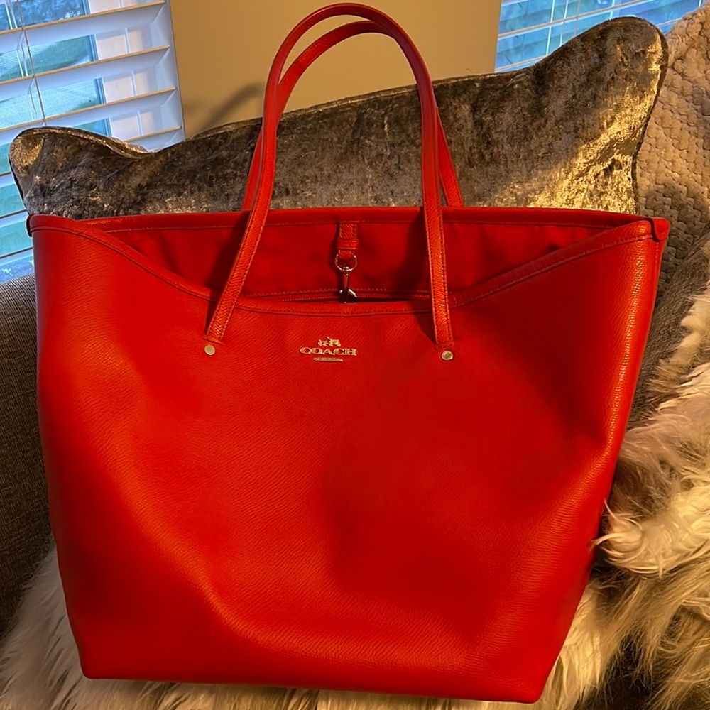 Red Coach Tote
